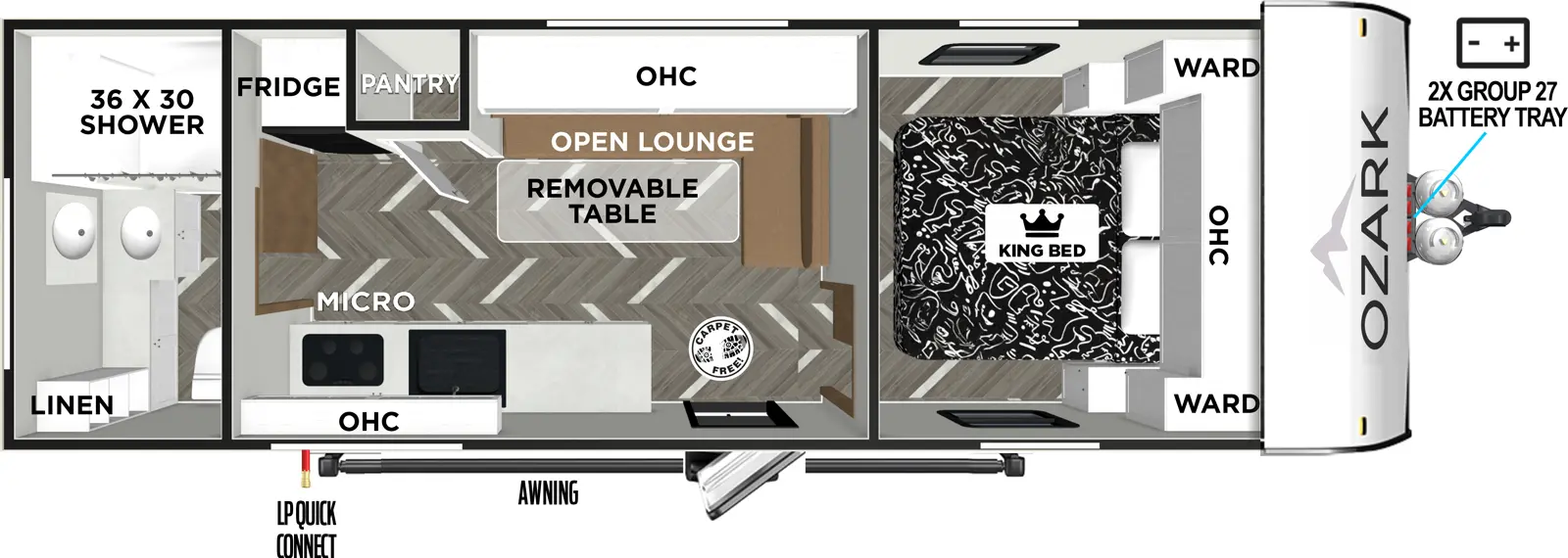 Ozark 2300RBLE Floorplan